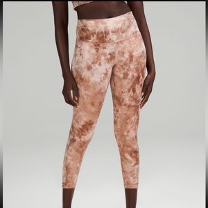 Lululemon Align shine gold pink crop leggings